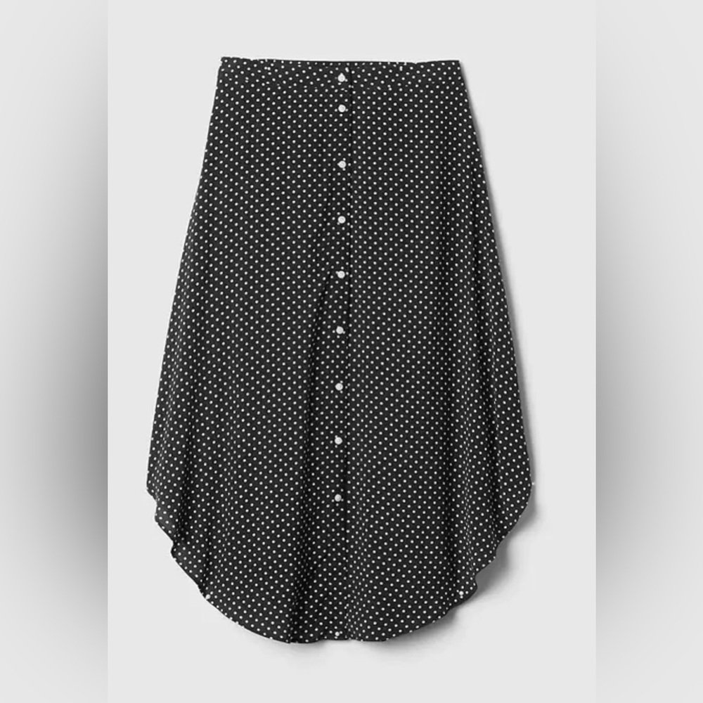 Gap Crepe Handkerchief Hem Midi Skirt Size Small Tall